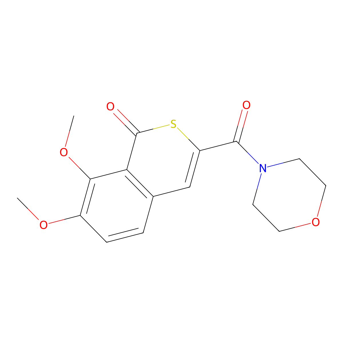 7,8-dimethoxy-3-(4-morpholinylcarbonyl)-1H-isothiochromen-1-one molecular structure, CAS 627487-22-3