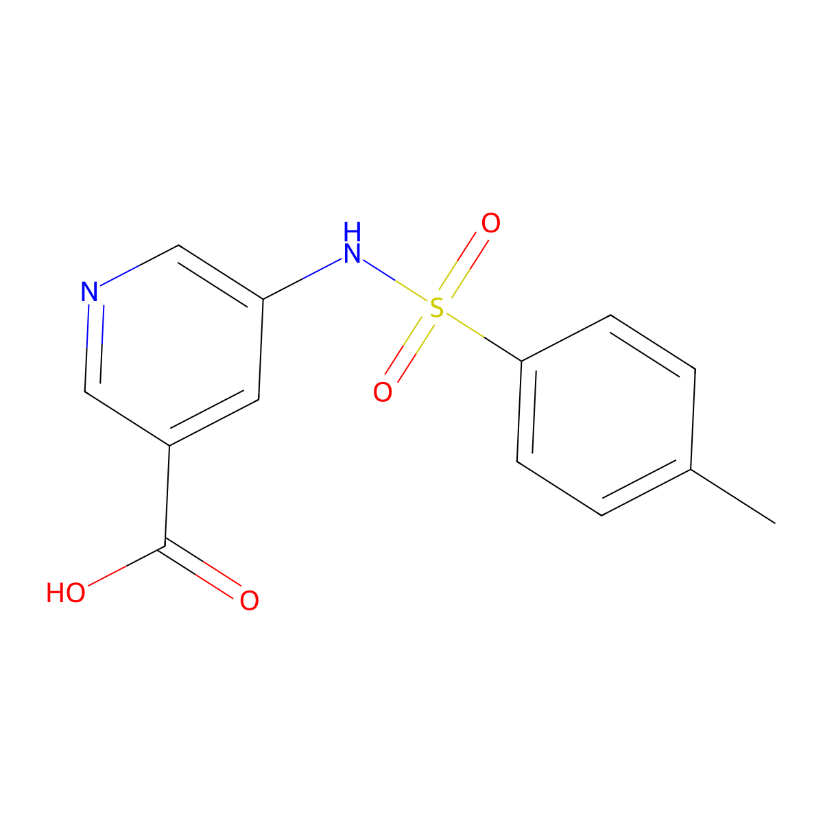 5-[(4-methylphenyl)sulfonylamino]pyridine-3-carboxylic Acid molecular structure, CAS 627489-26-3
