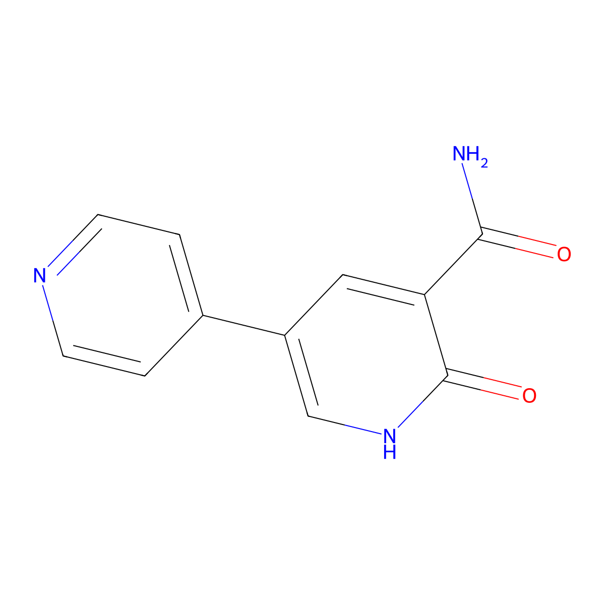 1,6-Dihydro-6-oxo[3,4'-bipyridine]-5-carboxamide molecular structure, CAS 62749-46-6