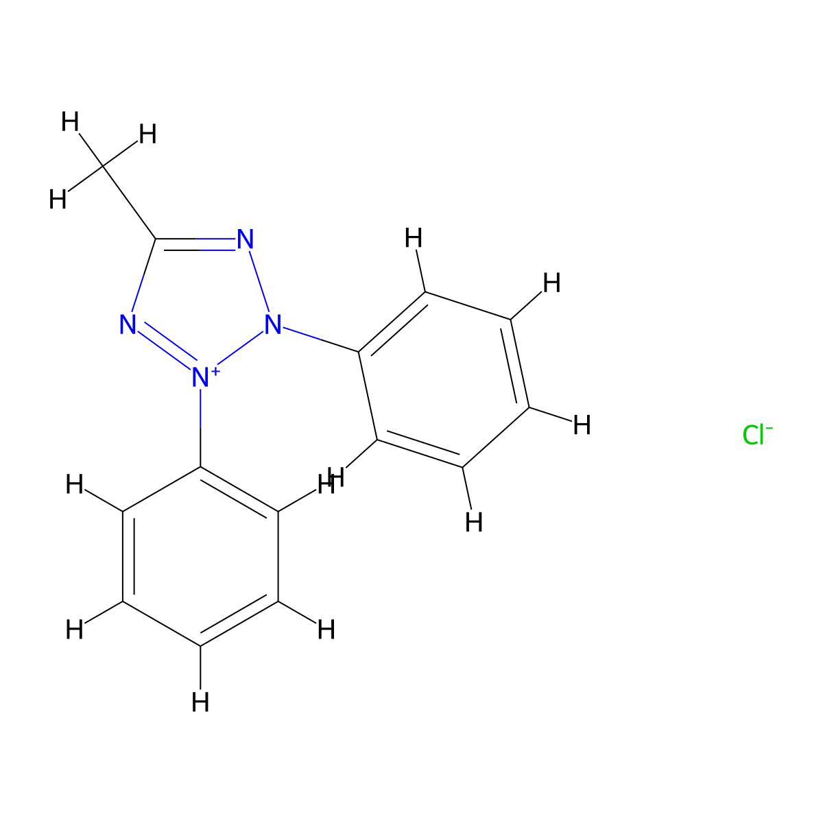 2,3-Diphenyl-5-methyltetrazolium Chloride molecular structure, CAS 6275-01-0