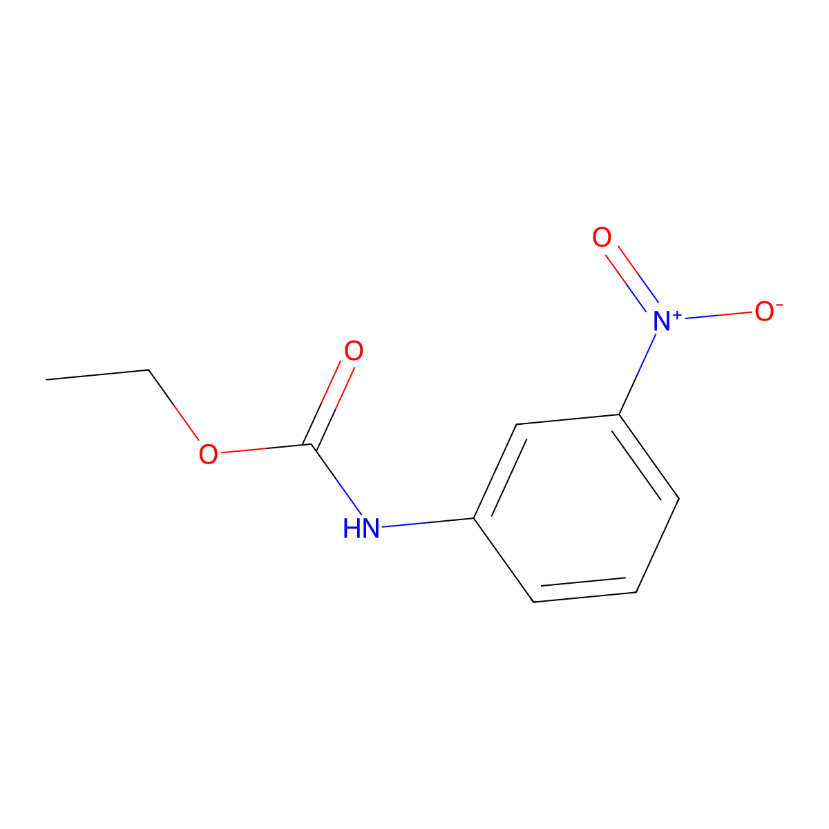 Ethyl (3-nitrophenyl)carbamate molecular structure, CAS 6275-72-5