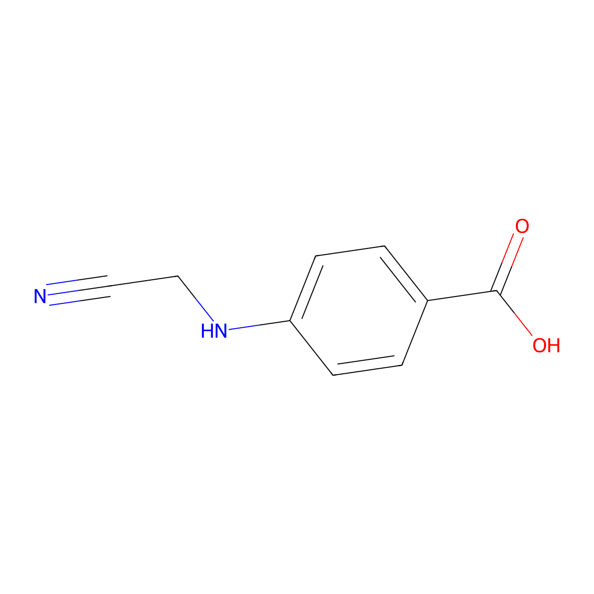 4-(Cyanomethylamino)benzoic acid molecular structure, CAS 6275-82-7