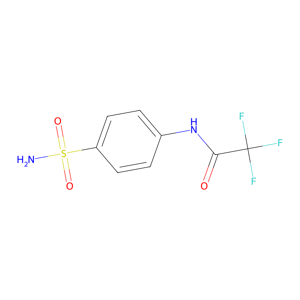 2,2,2-trifluoro-N-(4-sulfamoylphenyl)acetamide molecular structure, CAS 6275-99-6