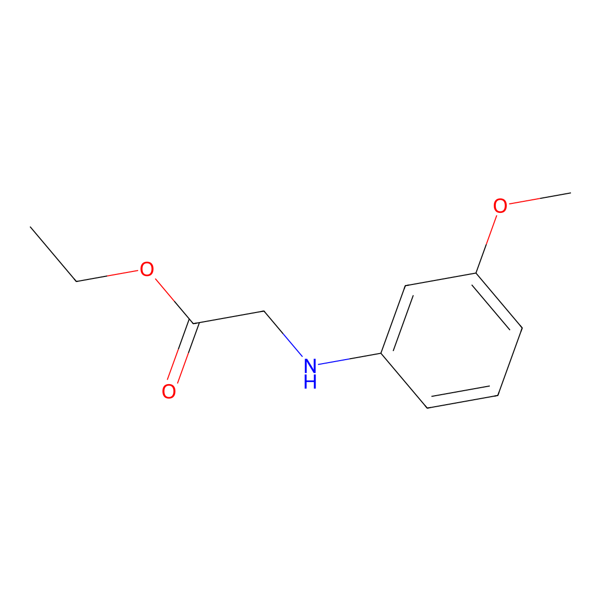 Ethyl 2-[(3-methoxyphenyl)amino]acetate molecular structure, CAS 62750-10-1