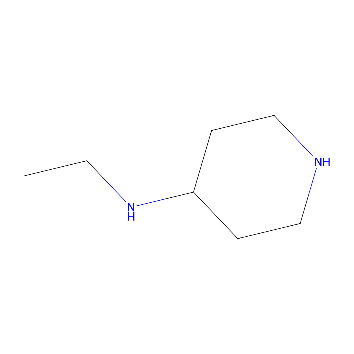 N-Ethylpiperidin-4-amine molecular structure, CAS 62751-62-6