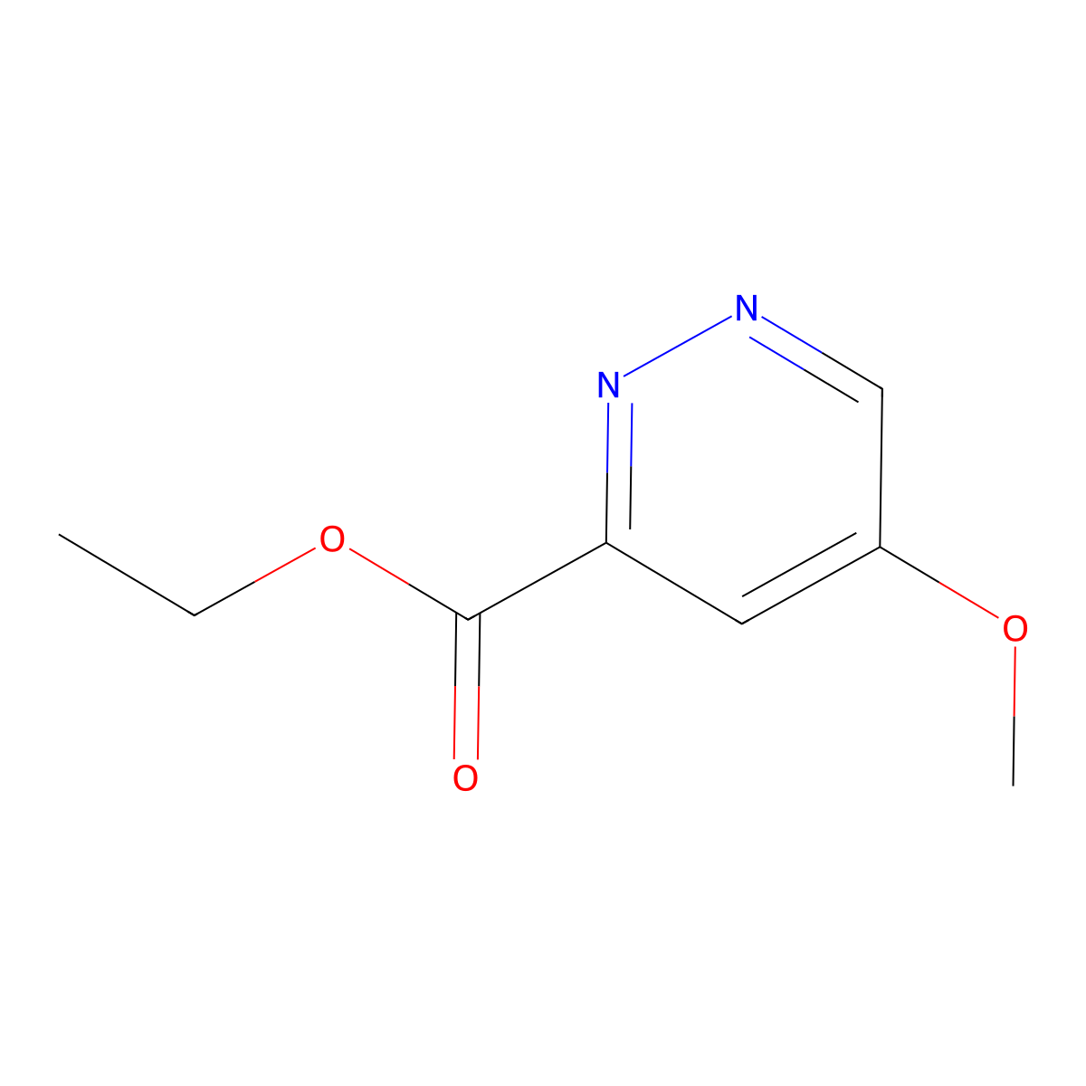 Ethyl 5-methoxypyridazine-3-carboxylate molecular structure, CAS 627525-71-7