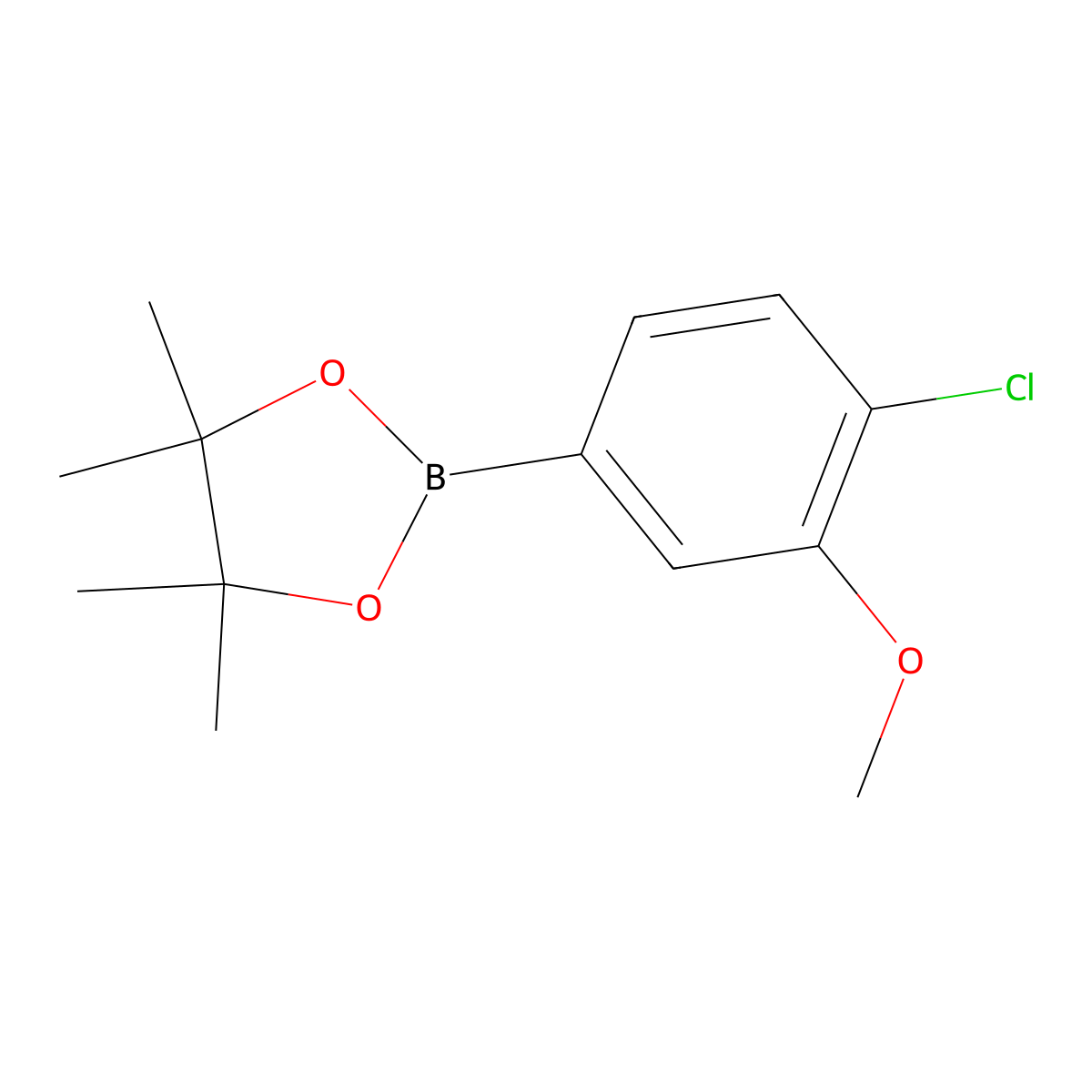 2-(4-Chloro-3-methoxyphenyl)-4,4,5,5-tetramethyl-1,3,2-dioxaborolane molecular structure, CAS 627525-96-6