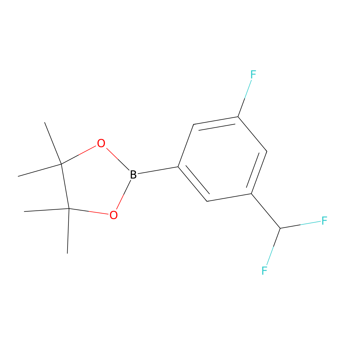 2-(3-(Difluoromethyl)-5-fluorophenyl)-4,4,5,5-tetramethyl-1,3,2-dioxaborolane molecular structure, CAS 627526-04-9