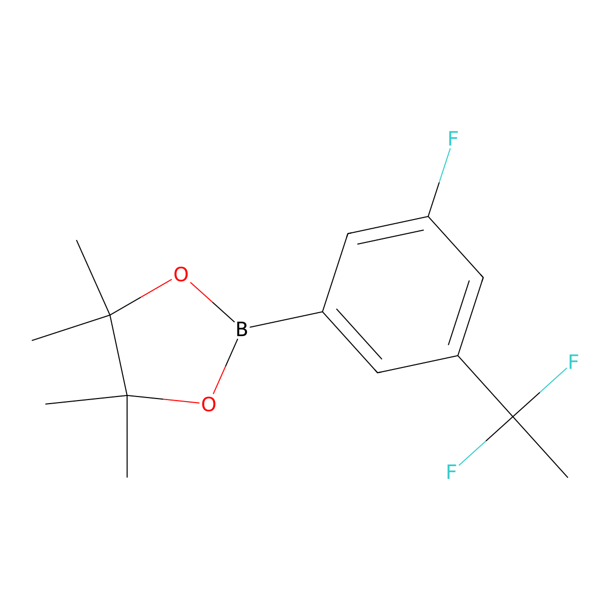 2-(3-(1,1-Difluoroethyl)-5-fluorophenyl)-4,4,5,5-tetramethyl-1,3,2-dioxaborolane molecular structure, CAS 627526-11-8