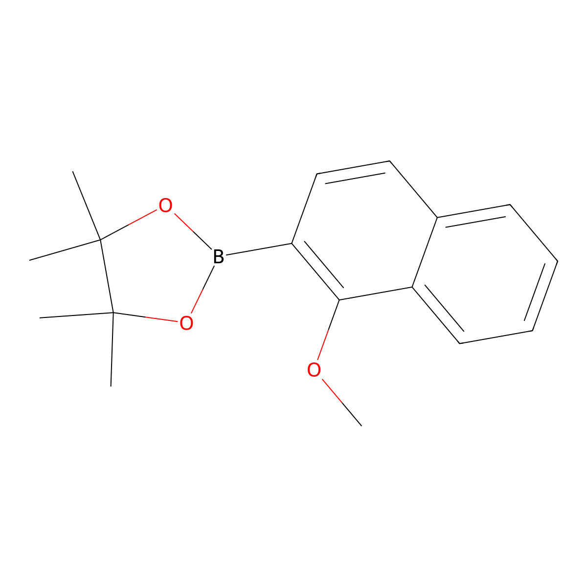 2-(1-Methoxynaphthalen-2-yl)-4,4,5,5-tetramethyl-1,3,2-dioxaborolane molecular structure, CAS 627526-46-9