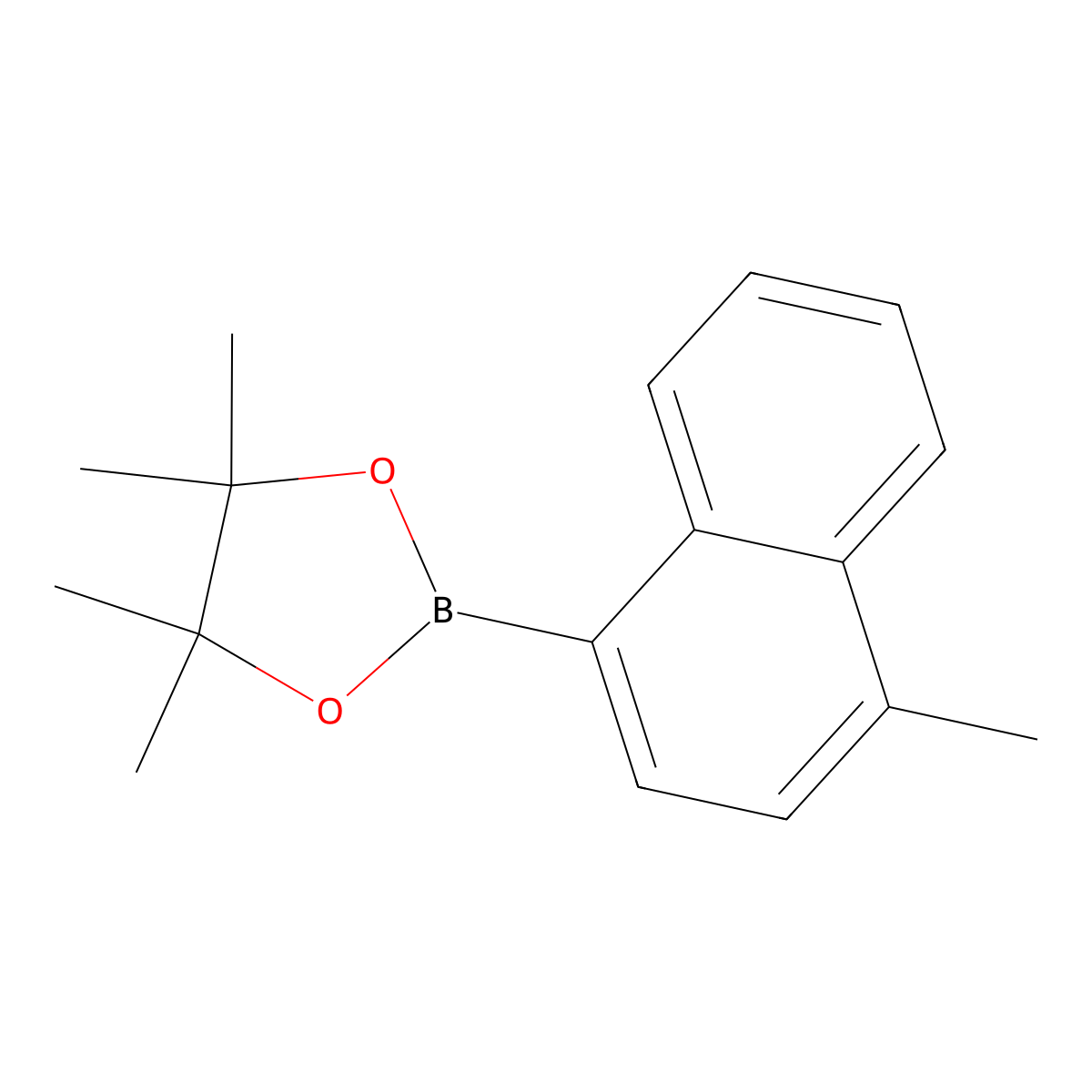 4,4,5,5-Tetramethyl-2-(4-methylnaphthalen-1-yl)-1,3,2-dioxaborolane molecular structure, CAS 627526-50-5