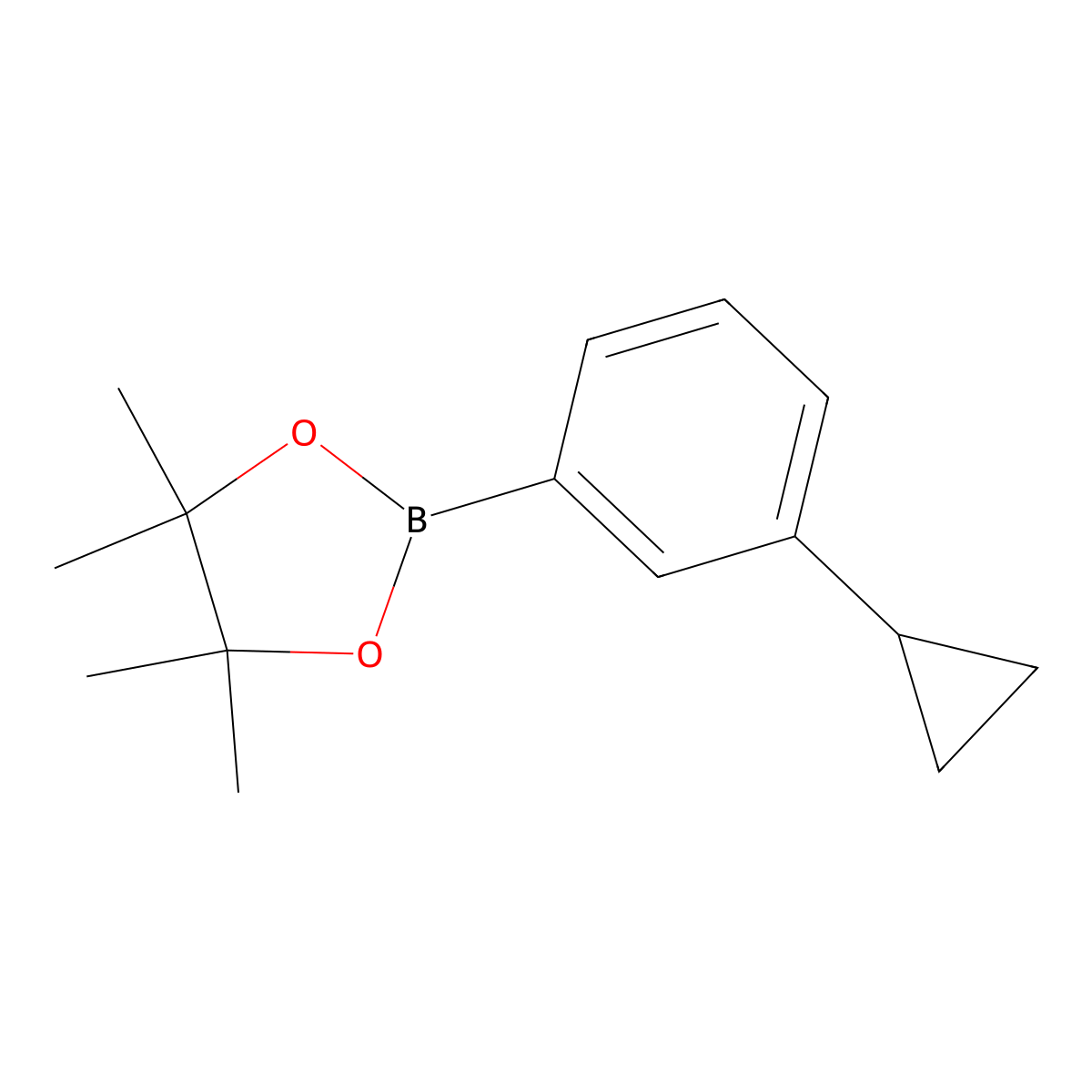 2-(3-Cyclopropylphenyl)-4,4,5,5-tetramethyl-1,3,2-dioxaborolane molecular structure, CAS 627526-56-1
