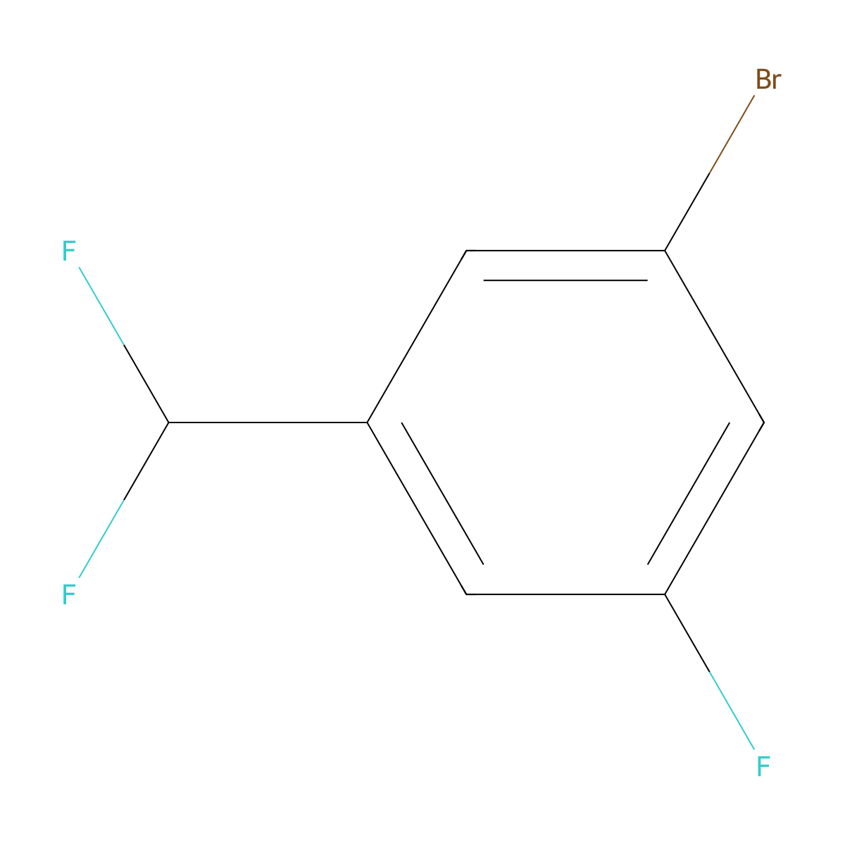 1-Bromo-3-(difluoromethyl)-5-fluorobenzene molecular structure, CAS 627526-90-3