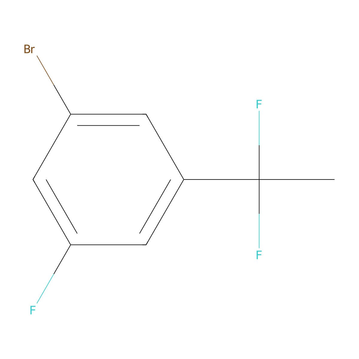 1-Bromo-3-(1,1-difluoroethyl)-5-fluorobenzene molecular structure, CAS 627526-99-2