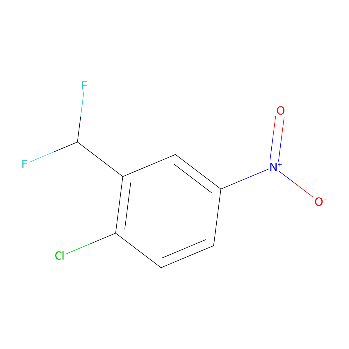 1-Chloro-2-(difluoromethyl)-4-nitrobenzene molecular structure, CAS 627527-11-1