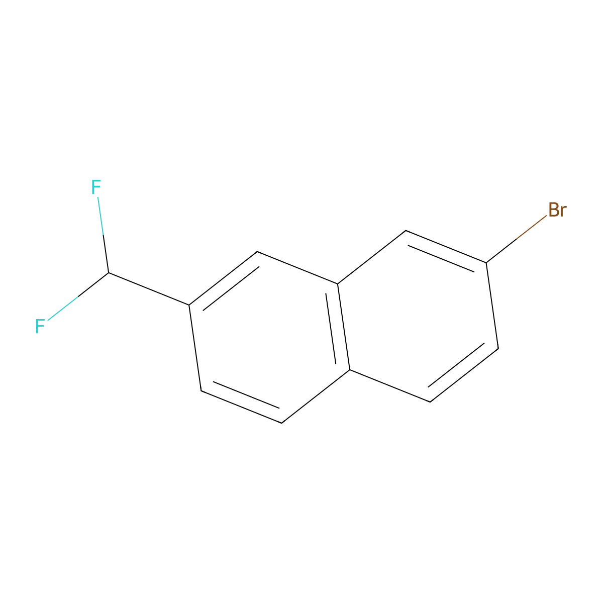 2-Bromo-7-(difluoromethyl)naphthalene molecular structure, CAS 627527-14-4