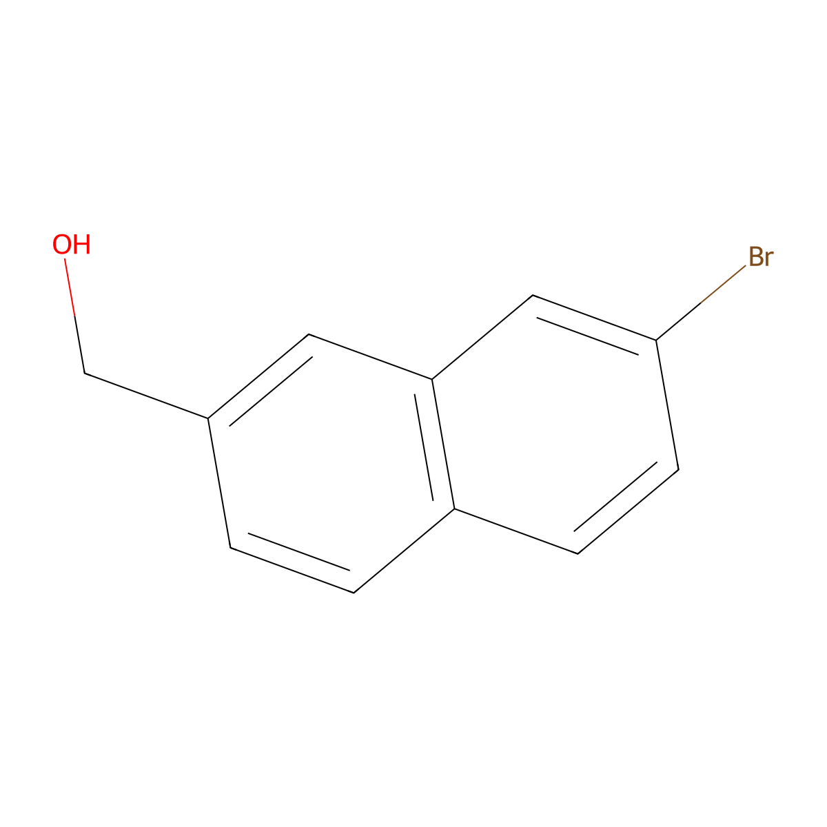7-Bromo-2-naphthalenemethanol molecular structure, CAS 627527-19-9