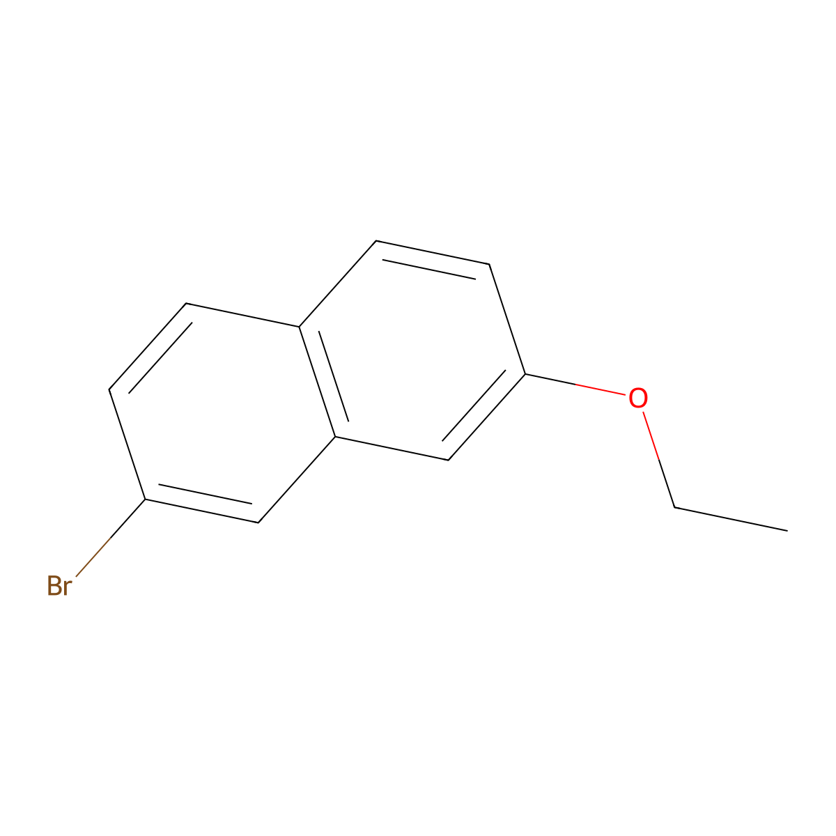 2-Bromo-7-ethoxynaphthalene molecular structure, CAS 627527-21-3