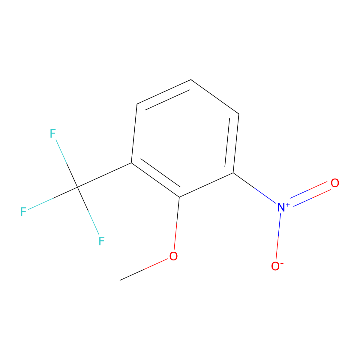 2-Methoxy-1-nitro-3-(trifluoromethyl)benzene molecular structure, CAS 627531-40-2