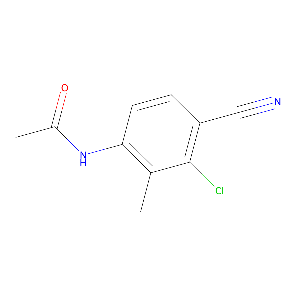 N-(3-chloro-4-cyano-2-methylphenyl)acetamide molecular structure, CAS 627531-48-0