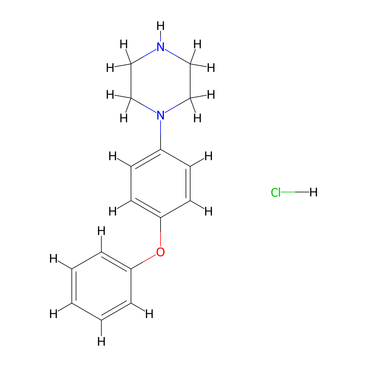 1-(4-Phenoxyphenyl)piperazine hydrochloride molecular structure, CAS 62755-60-6