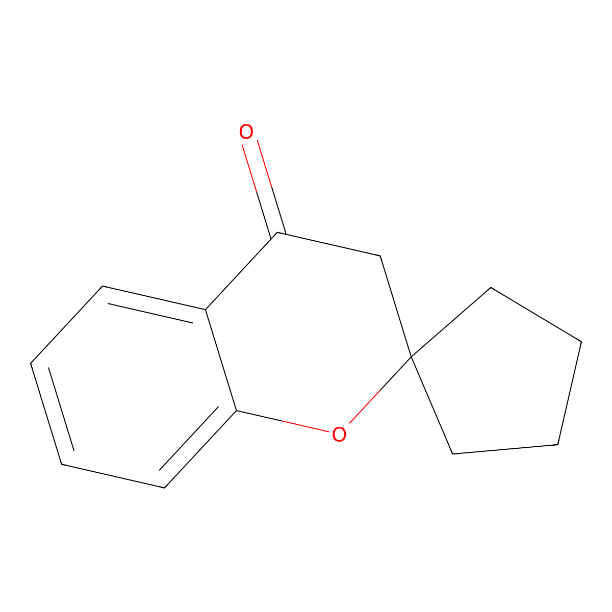 3,4-Dihydrospiro[1-benzopyran-2,1'-cyclopentane]-4-one molecular structure, CAS 62756-19-8