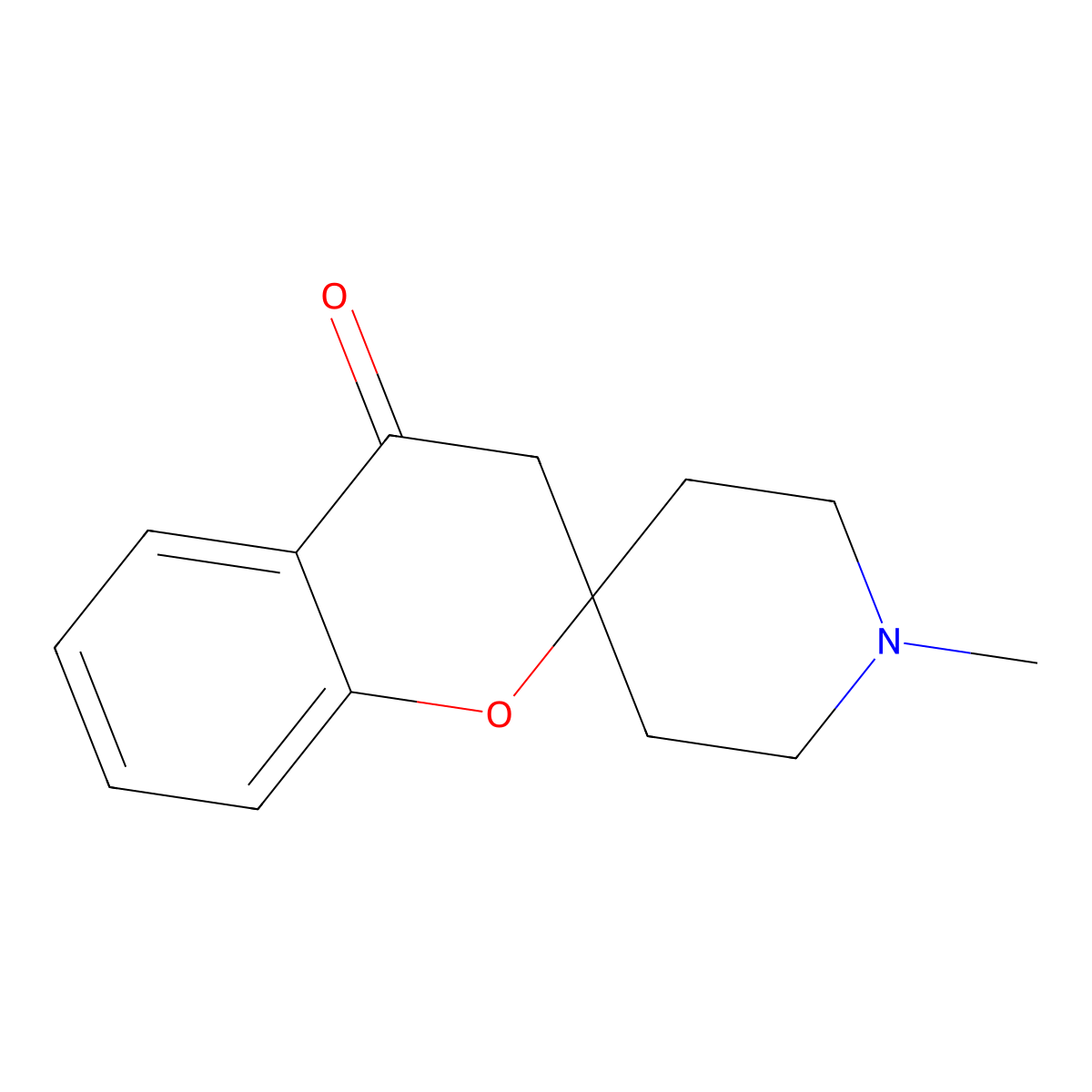 N-methylspiro[2H-1-benzopyran-2,4'-piperidine]4(3H)-one molecular structure, CAS 62756-24-5