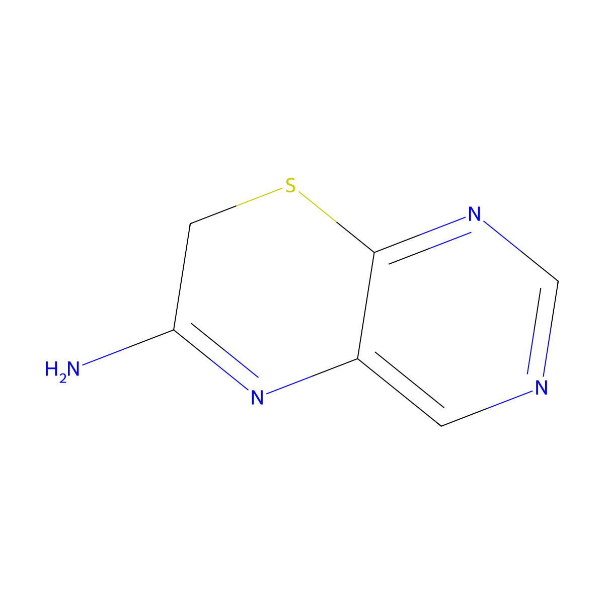 7H-Pyrimido[4,5-b][1,4]thiazin-6-amine molecular structure, CAS 62756-78-9