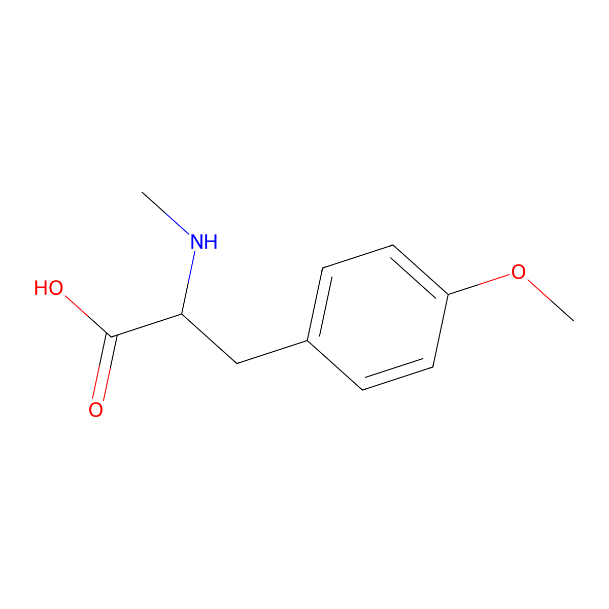 n-Methyl-4-methoxy-d-phenylalanine molecular structure, CAS 62758-05-8