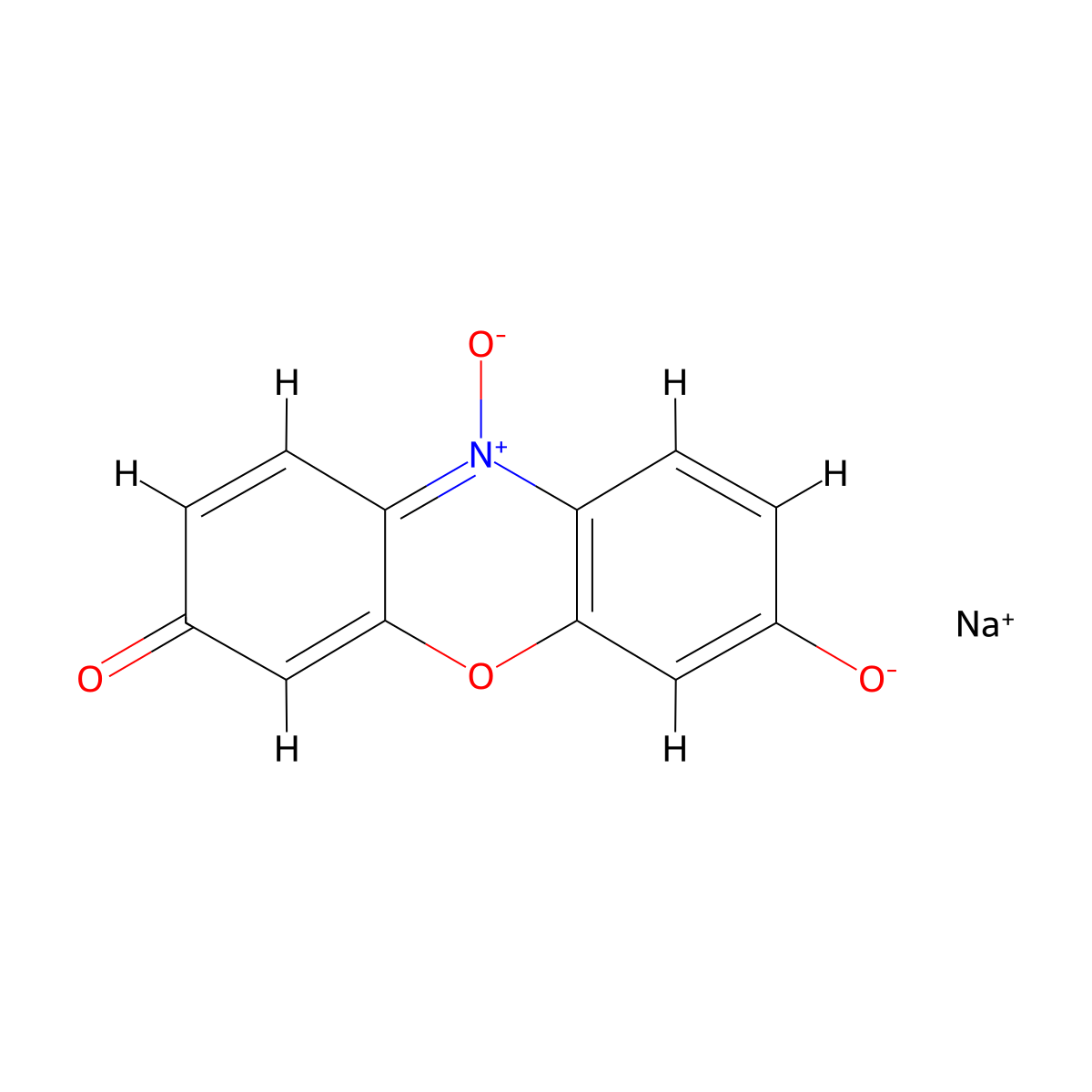 Sodium resazurin molecular structure, CAS 62758-13-8