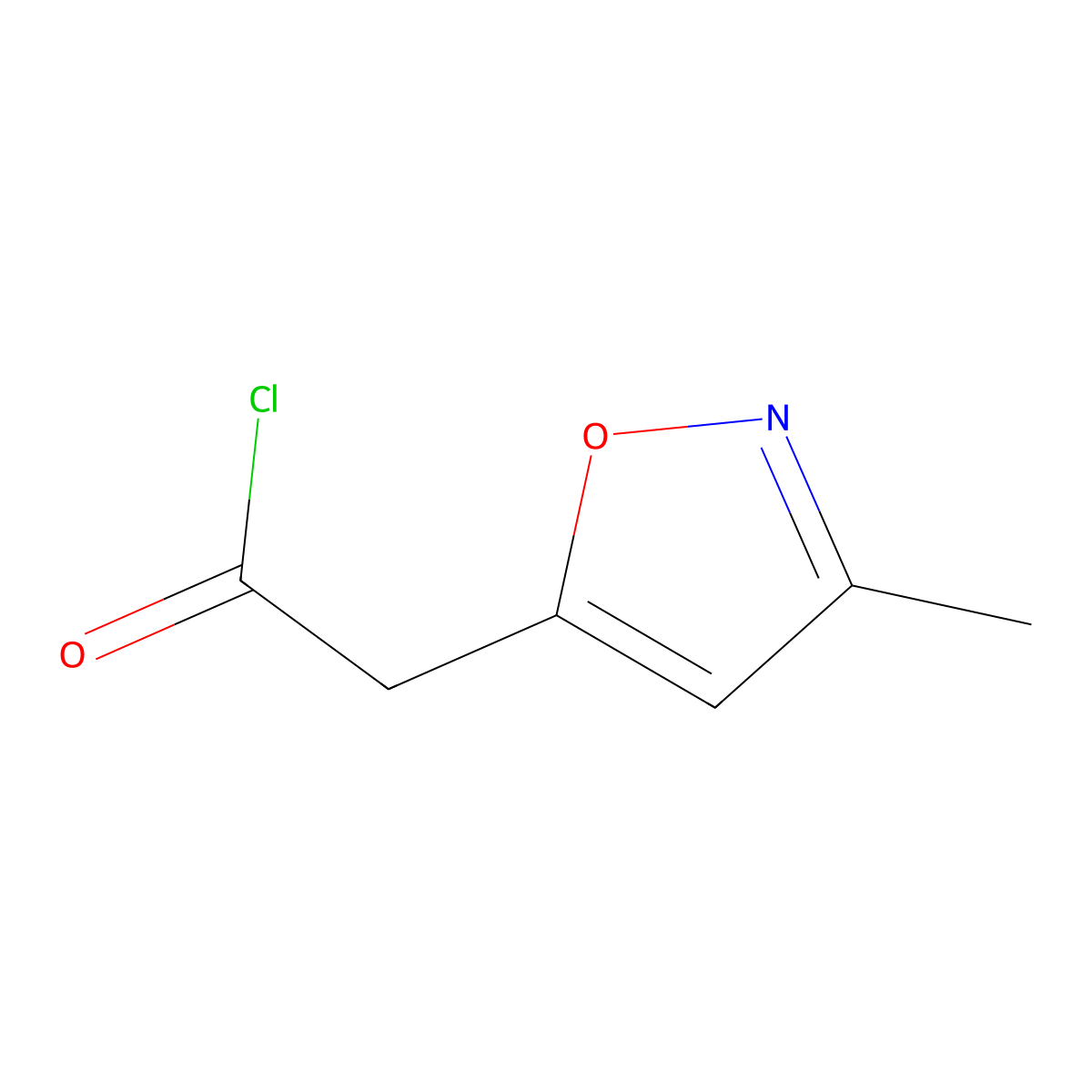 2-(3-Methylisoxazol-5-yl)acetyl chloride molecular structure, CAS 62759-29-9