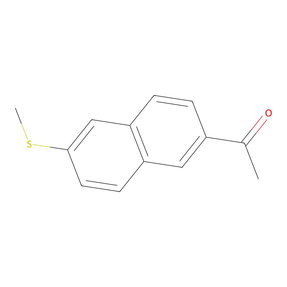1-[6-(Methylsulfanyl)naphthalen-2-yl]ethan-1-one molecular structure, CAS 62759-49-3