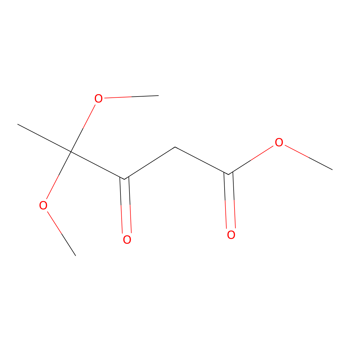 Methyl 4,4-dimethoxy-3-oxopentanoate molecular structure, CAS 62759-83-5