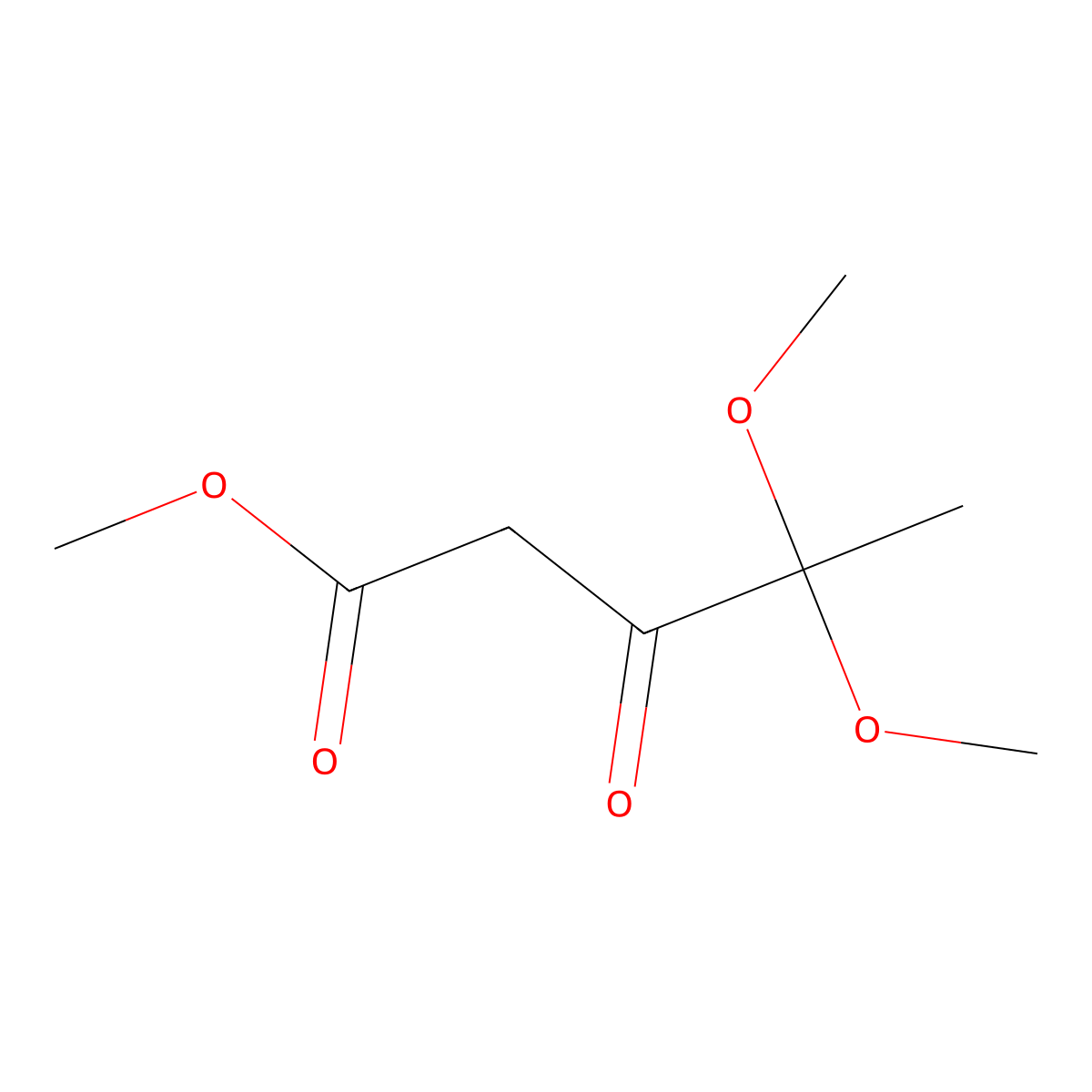 Methyl 4,4-dimethoxy-3-oxopentanoate molecular structure, CAS 62759-83-5