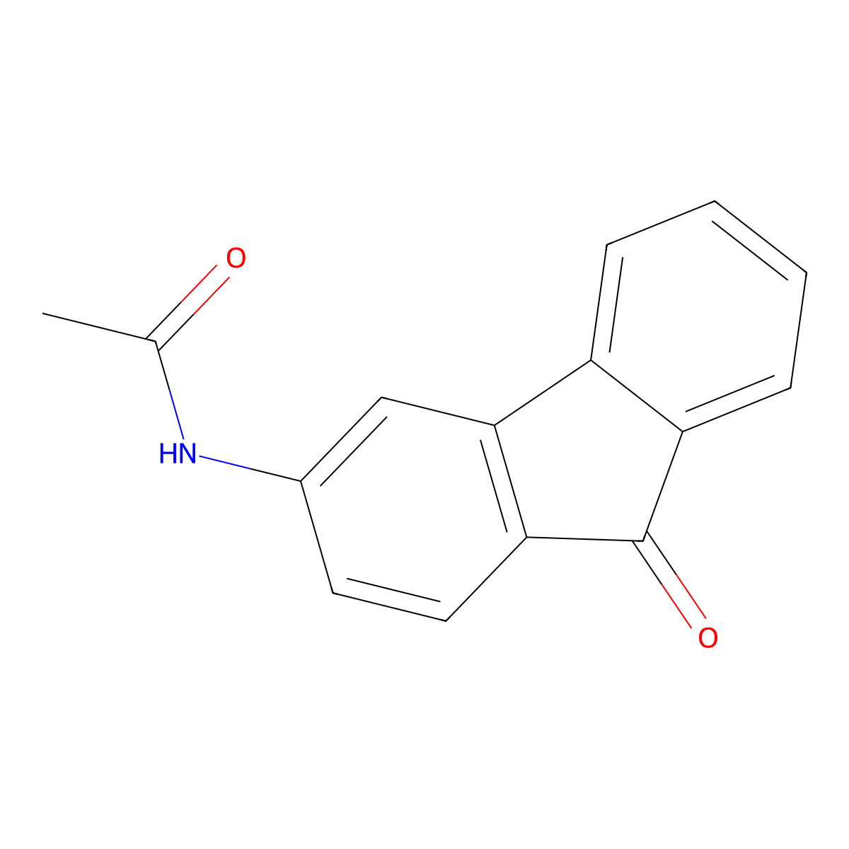 N-(9-Oxofluoren-3-yl)acetamide molecular structure, CAS 6276-06-8