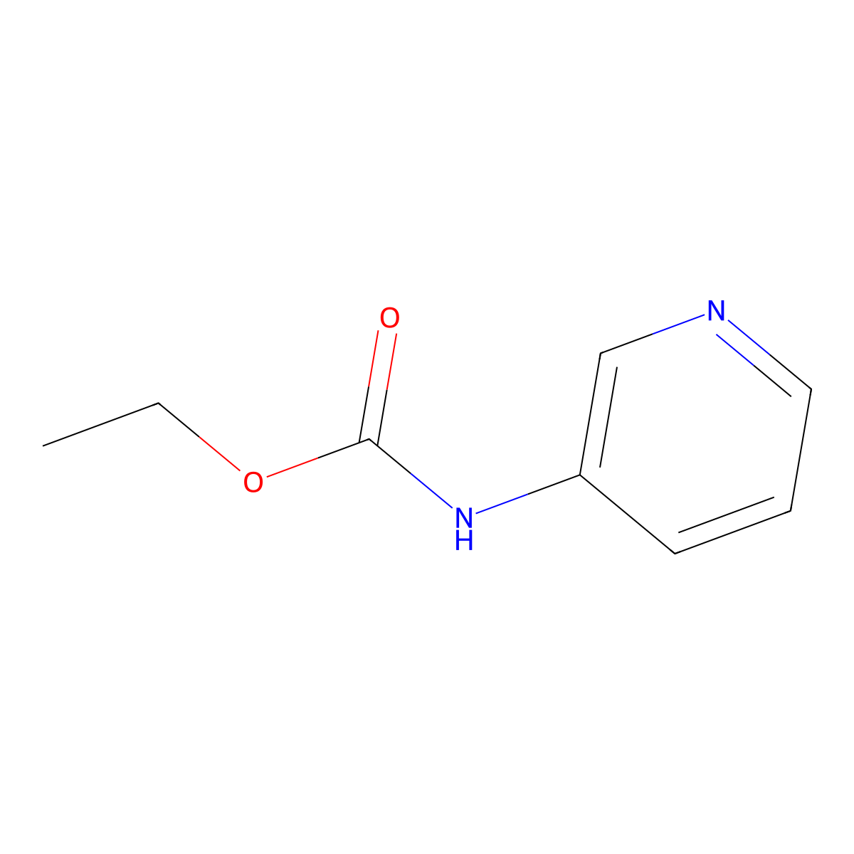 ethyl N-(pyridin-3-yl)carbamate molecular structure, CAS 6276-11-5