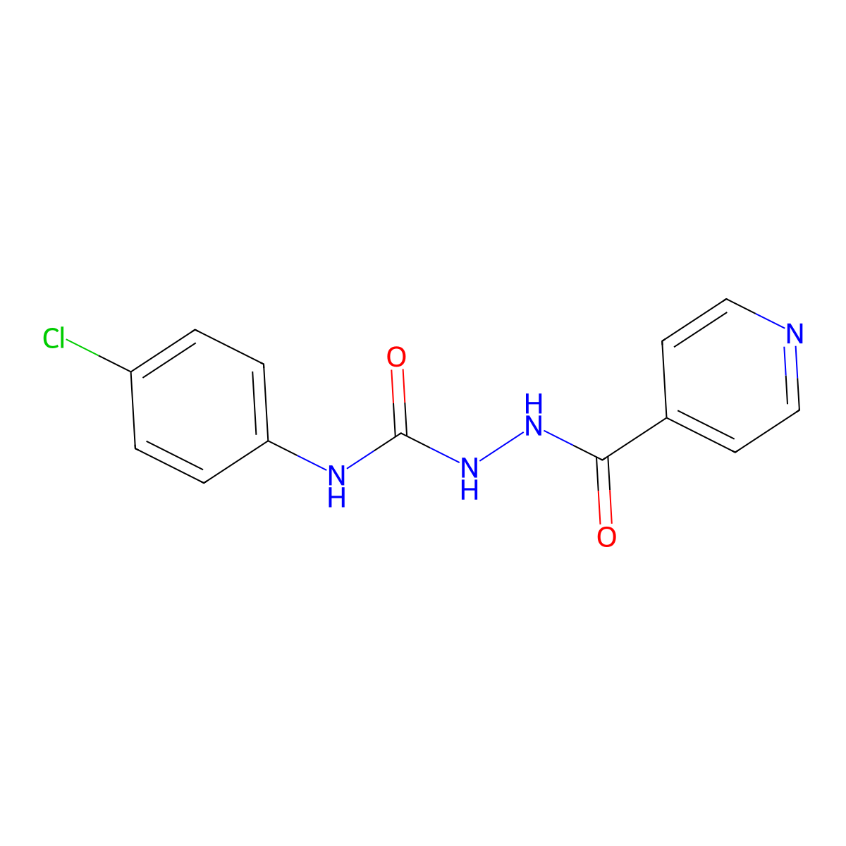 1-(4-Chlorophenyl)-3-(pyridine-4-carbonylamino)urea molecular structure, CAS 6276-39-7