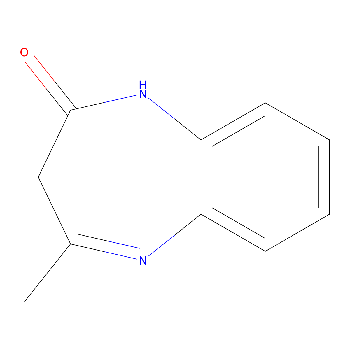 4-Methyl-2,3-dihydro-1H-1,5-benzodiazepin-2-one molecular structure, CAS 6276-48-8