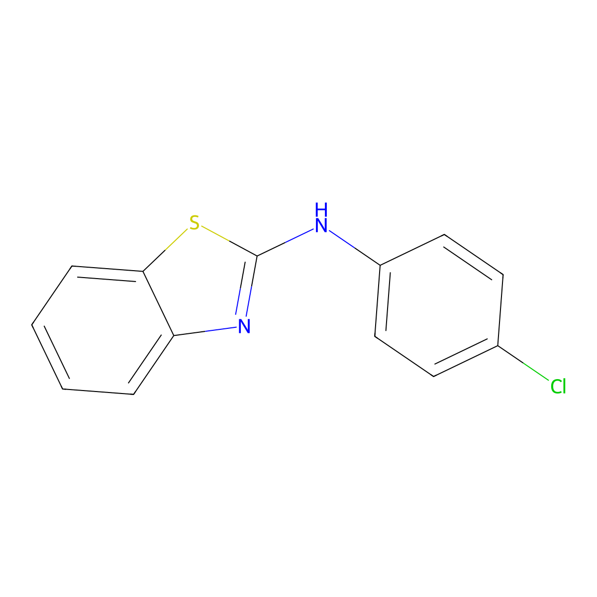 Benzothiazol-2-yl-(4-chloro-phenyl)-amine molecular structure, CAS 6276-78-4