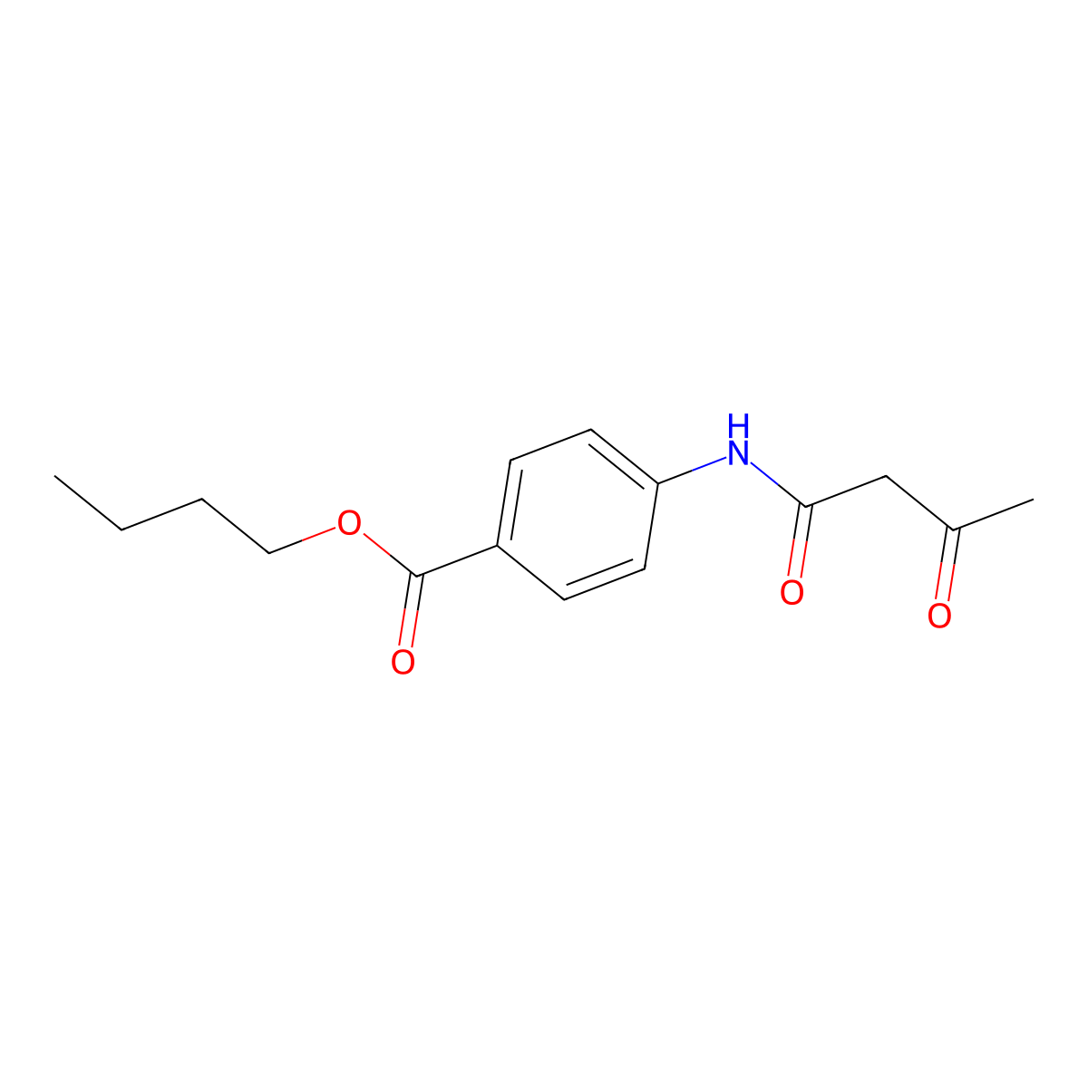 Benzoic acid, 4-[(1,3-dioxobutyl)amino]-, butyl ester molecular structure, CAS 62764-70-9