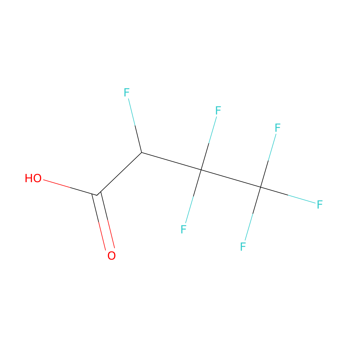 2,3,3,4,4,4-Hexafluorobutanoic acid molecular structure, CAS 62765-25-7