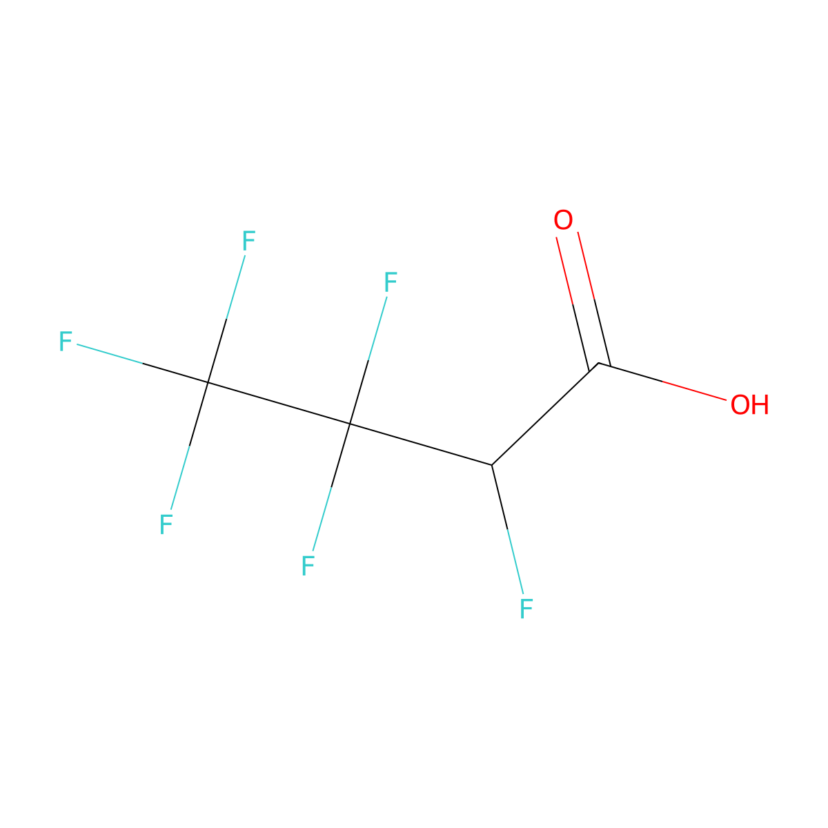 2,3,3,4,4,4-Hexafluorobutanoic acid molecular structure, CAS 62765-25-7