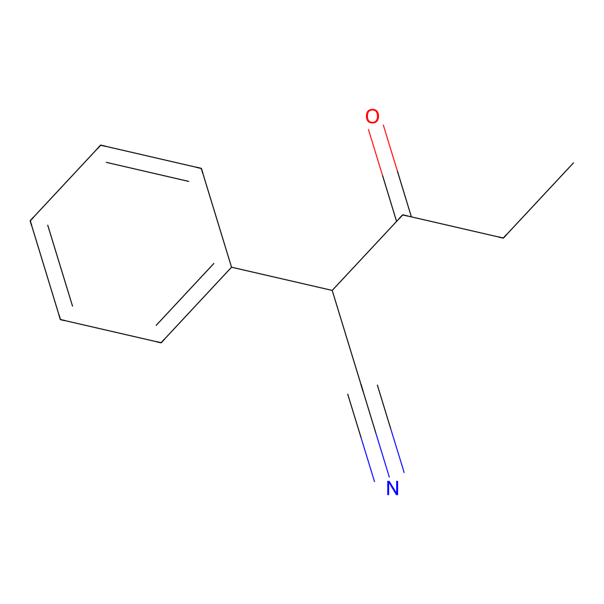 alpha-(1-Oxopropyl)benzeneacetonitrile molecular structure, CAS 6277-02-7