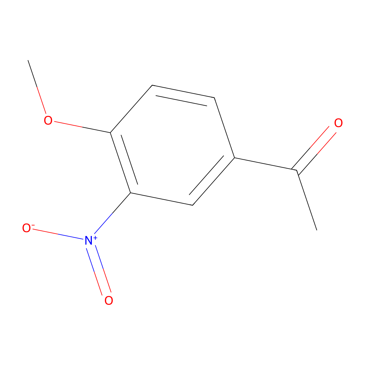 1-(4-Methoxy-3-nitrophenyl)ethanone molecular structure, CAS 6277-38-9