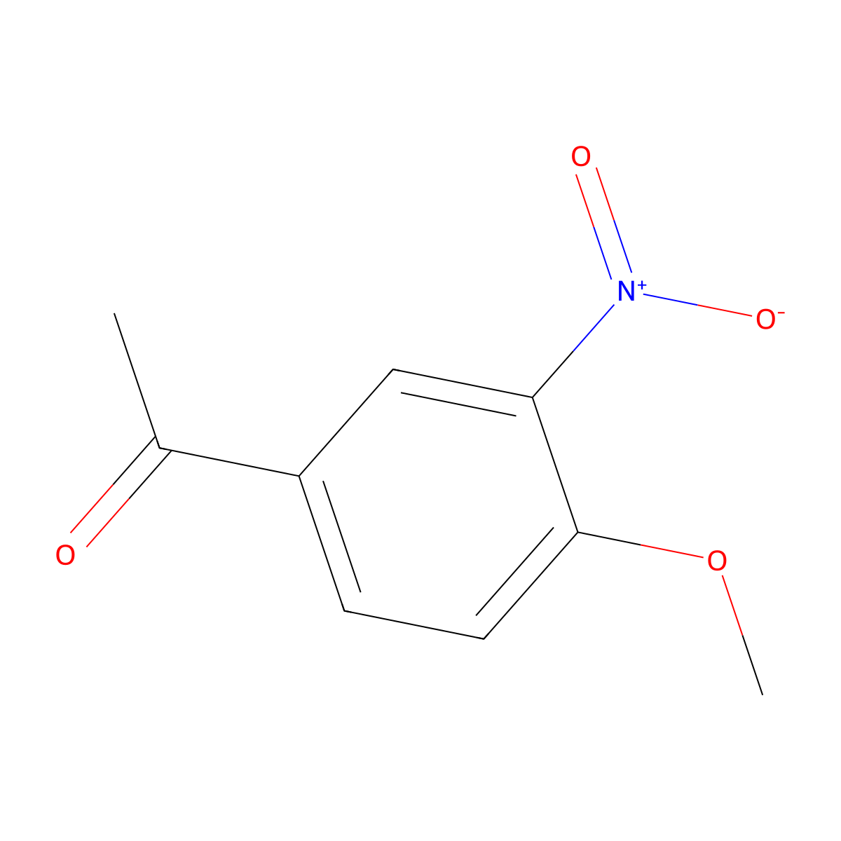 1-(4-Methoxy-3-nitrophenyl)ethanone molecular structure, CAS 6277-38-9
