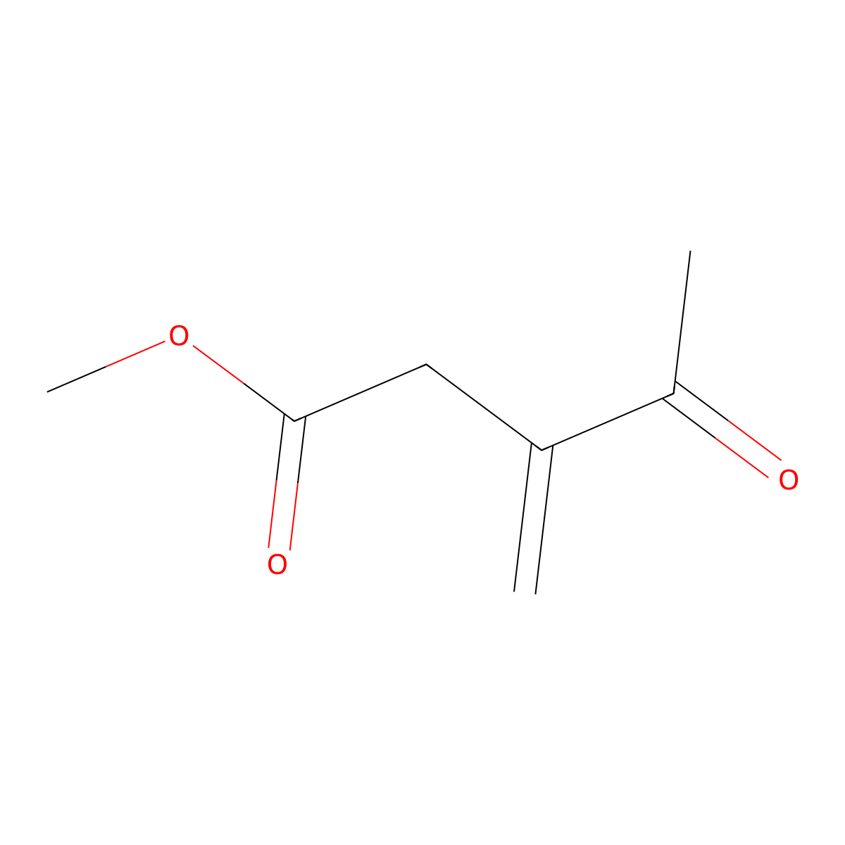 Methyl 3-methylidene-4-oxopentanoate molecular structure, CAS 6277-50-5