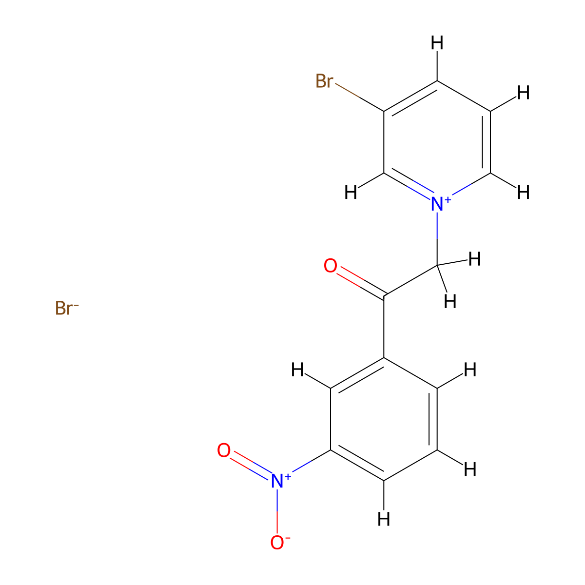 3-Bromo-1-[2-(3-nitrophenyl)-2-oxoethyl]pyridin-1-ium bromide molecular structure, CAS 6277-56-1