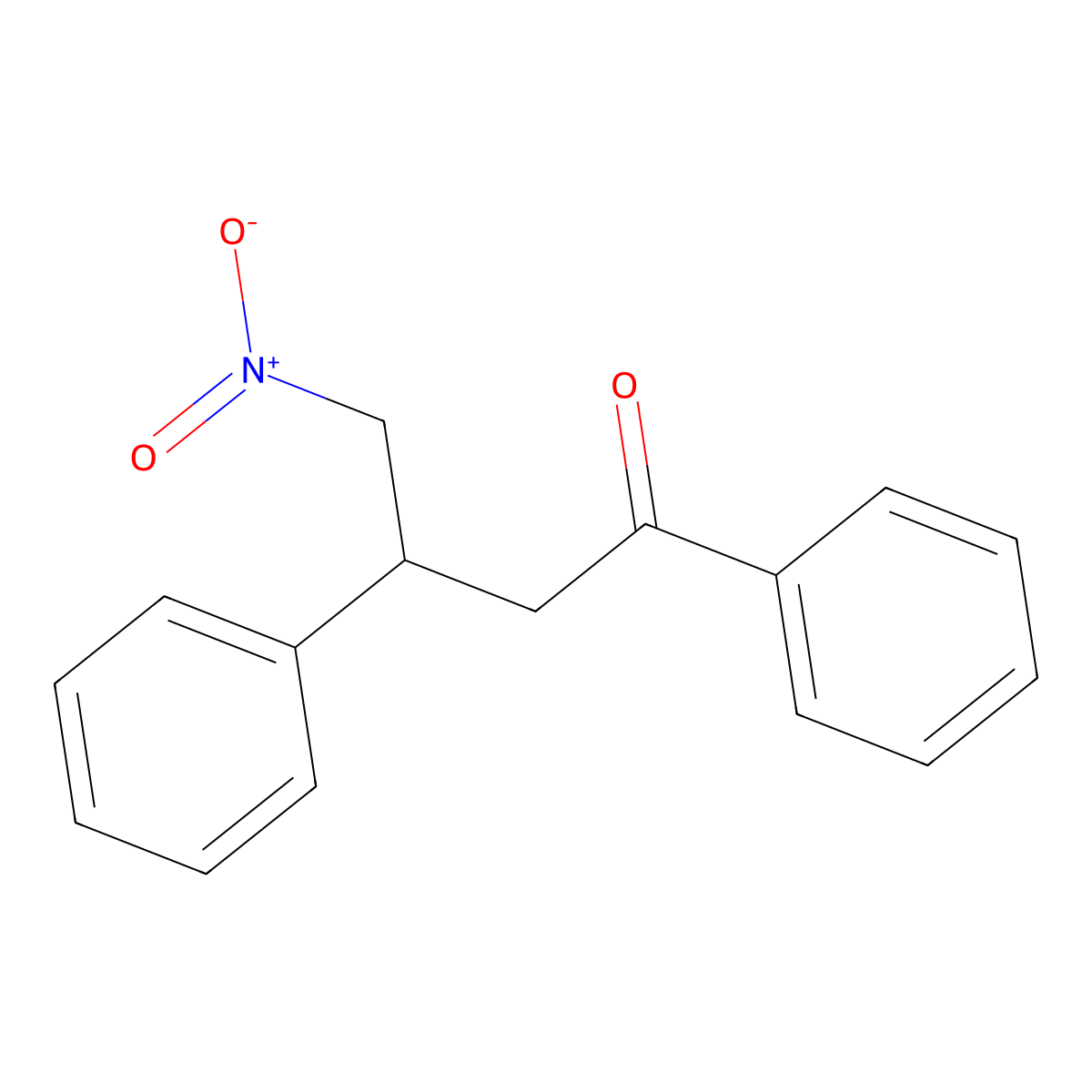 4-Nitro-1,3-diphenylbutan-1-one molecular structure, CAS 6277-67-4