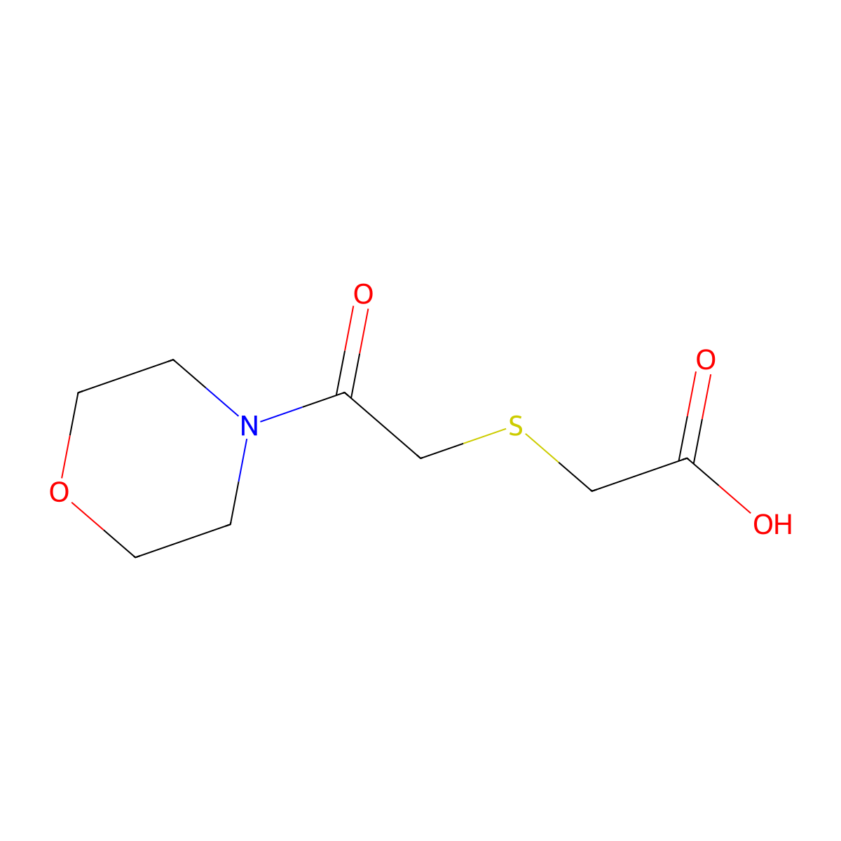 2-{[2-(Morpholin-4-yl)-2-oxoethyl]sulfanyl}acetic acid molecular structure, CAS 62770-06-3