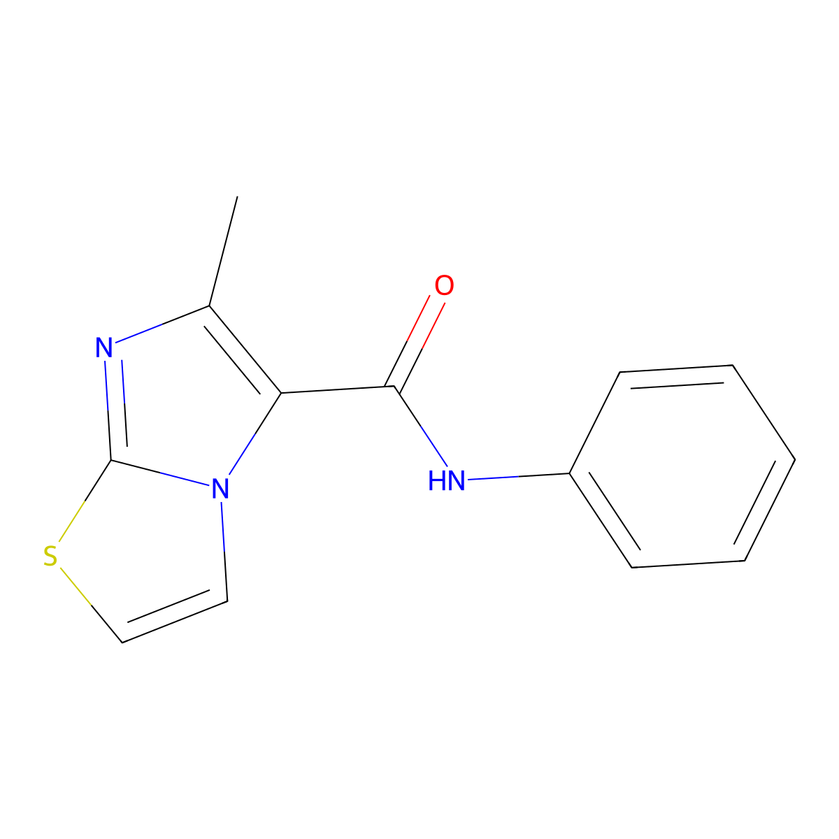Imidazo[2,1-b]thiazole-5-carboxamide, 6-methyl-N-phenyl- molecular structure, CAS 62772-73-0